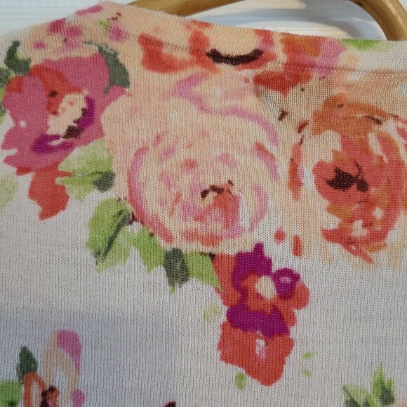 Merino wool floral cardigan - Picture 8 of 11